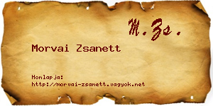 Morvai Zsanett névjegykártya